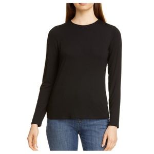Eileen Fisher Black Long Sleeve Tee | Medium
